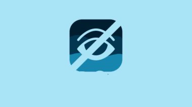 Blue Blindness icon isolated on blue background. Blind sign. 4K Video motion graphic animation .