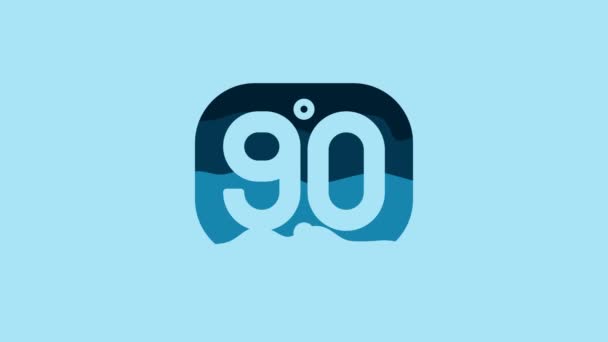 Blue 90S Retro Icon Isolated Blue Background Nineties Poster Video — Vídeo de Stock