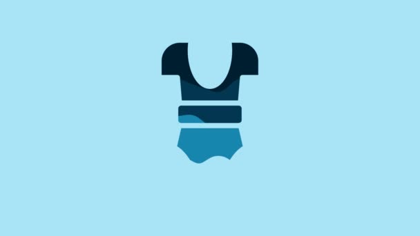 Blue Swimsuit Icon Isolated Blue Background Video Motion Graphic Animation — 비디오