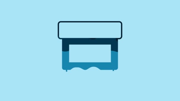 Blue Fuse Electrical Protection Component Icon Isolated Blue Background Melting — Wideo stockowe