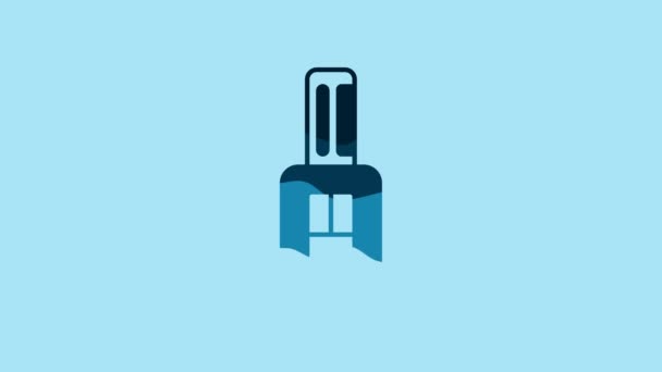 Blue Car Key Remote Icon Isolated Blue Background Car Key — Vídeo de Stock