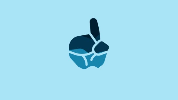 Blue Hands Praying Position Icon Isolated Blue Background Praying Hand — Stockvideo