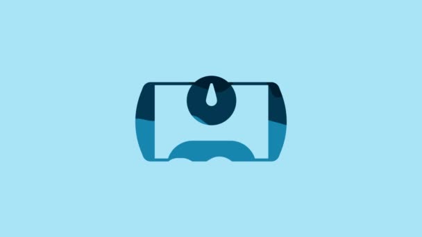 Blue Gas Tank Vehicle Icon Isolated Blue Background Gas Tanks — Stockvideo