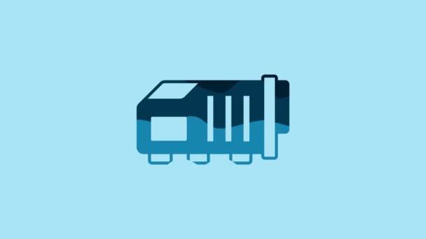 Blue Video Graphic Card Icon Isolated Blue Background Video Motion — Video
