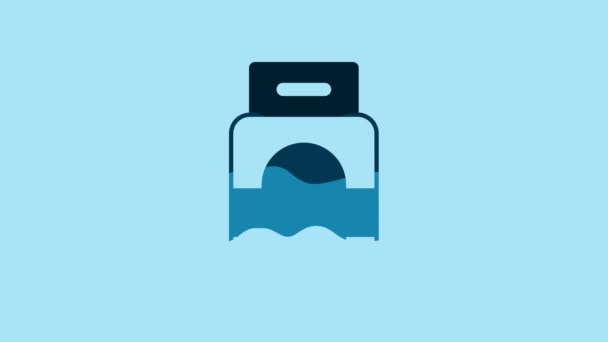 Blue Laundry Detergent Automatic Wash Machine Icon Isolated Blue Background — Video Stock
