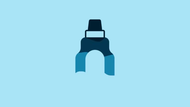 Blå Plastflaske Til Vaskemiddel Blegemiddel Opvaskemiddel Eller Andet Rengøringsmiddel Ikon – Stock-video