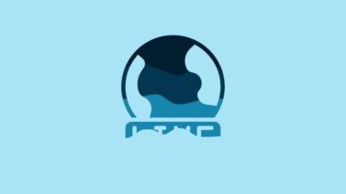 Blue Live report icon isolated on blue background. Live news, hot news. 4K Video motion graphic animation.