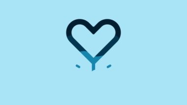 Blue Feminism icon isolated on blue background. Fight for freedom, independence, equality. 4K Video motion graphic animation.