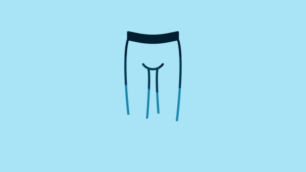 Blue Leggings Icon Isolated Blue Background Video Motion Graphic Animation — Wideo stockowe