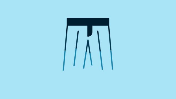Значок Blue Pants Выделен Синем Фоне Знак Брюк Видеографическая Анимация — стоковое видео
