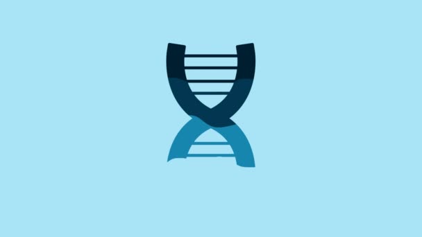 Blue Dna Symbol Icon Isolated Blue Background Video Motion Graphic — Stock videók