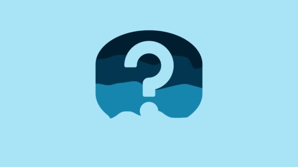 Blue Speech Bubble Chat Icon Isolated Blue Background Message Icon — 비디오