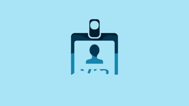 Blue Vip Badge Icon Isolated Blue Background Video Motion Graphic — Stock videók