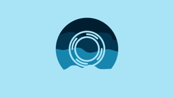 Blue Scotch Icon Isolated Blue Background Roll Adhesive Tape Work — Wideo stockowe