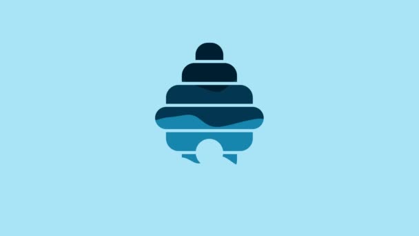 Blue Hive Bees Icon Isolated Blue Background Beehive Symbol Apiary — Vídeo de Stock