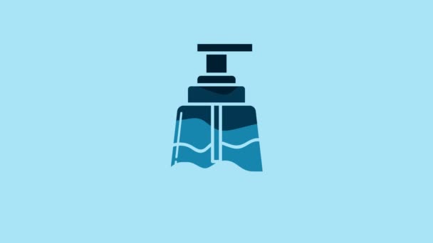 Blue Aftershave Icon Isolated Blue Background Cologne Spray Icon Male — Stok video