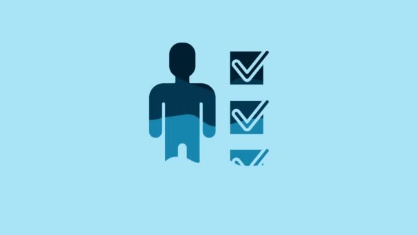 Blue User Man Business Suit Icon Isolated Blue Background Business — Video Stock