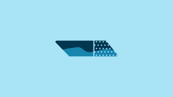Синій Еразм Або Гумова Ікона Ізольована Синьому Фоні Відеографічна Анімація — стокове відео