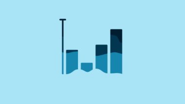 Blue Pie chart infographic icon isolated on blue background. Diagram chart sign. 4K Video motion graphic animation.