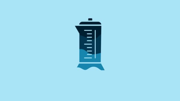 Blue Blender Icon Isolated Blue Background Kitchen Electric Stationary Blender — Αρχείο Βίντεο