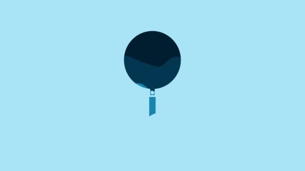 Blue Frying Pan Icon Isolated Blue Background Fry Roast Food — Vídeo de stock