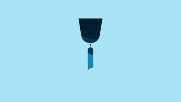 Blue Spatula Icon Isolated Blue Background Kitchen Spatula Icon Bbq — Stok video