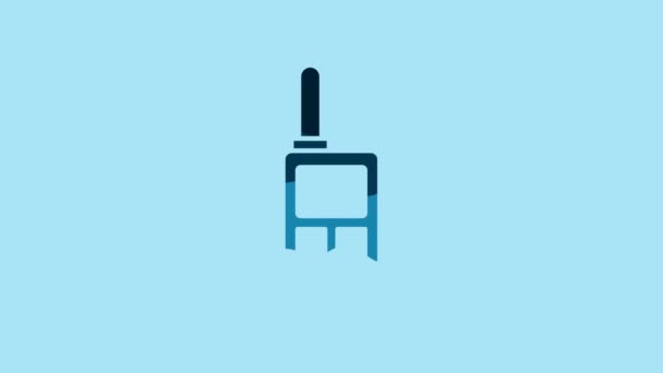 Blue Walkie Talkie Icon Isolated Blue Background Portable Radio Transmitter — Stok video