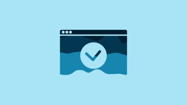 Blue Secure Your Site Https Ssl Icon Isolated Blue Background — Vídeo de Stock