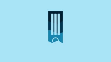 Blue Video game console icon isolated on blue background. 4K Video motion graphic animation.