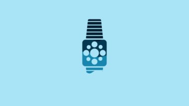 Blue Smartwatch icon isolated on blue background. 4K Video motion graphic animation.