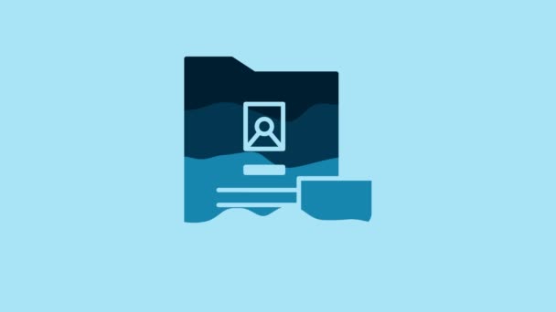 Blue Document Shield Icon Isolated Blue Background Insurance Concept Security — Stockvideo