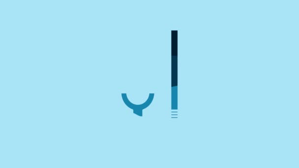 Синий Значок Snorkel Изолирован Синем Фоне Подводное Оборудование Видеографическая Анимация — стоковое видео
