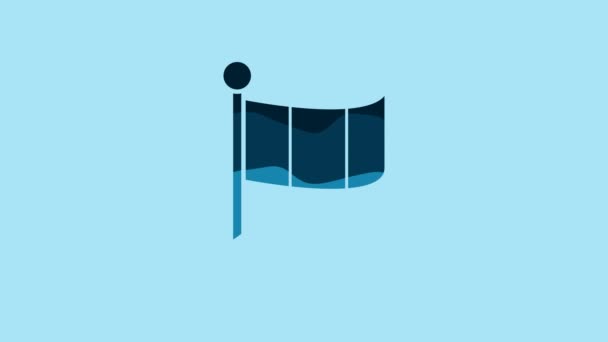Blue National Ireland Flag Icon Isolated Blue Background Video Motion — Stockvideo