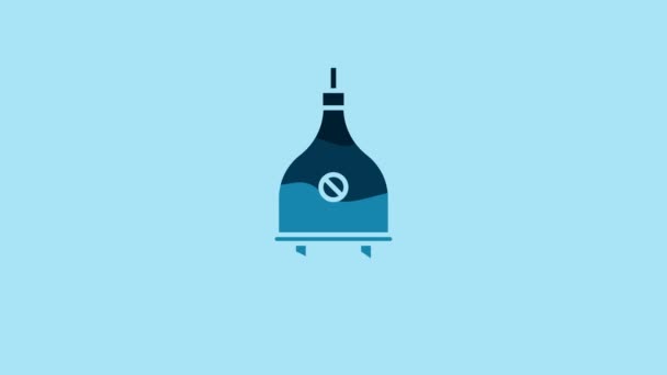 Blue Electric Plug Icon Isolated Blue Background Concept Connection Disconnection — Stockvideo