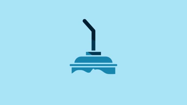 Blue Canister Motor Machine Oil Icon Isolated Blue Background Oil — Video