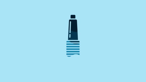 Blue Car Spark Plug Icon Isolated Blue Background Car Electric — Stockvideo