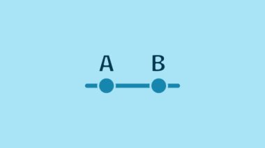Blue Graph, schedule, chart, diagram, infographic, pie graph icon isolated on blue background. 4K Video motion graphic animation.