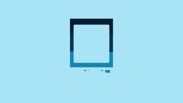 Blue Open Matchbox Matches Icon Isolated Blue Background Video Motion — Stock videók
