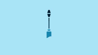Blue Screwdriver icon isolated on blue background. Service tool symbol. 4K Video motion graphic animation.