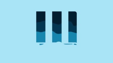 Blue Towel stack icon isolated on blue background. 4K Video motion graphic animation.