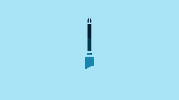Blue Screwdriver Icon Isolated Blue Background Service Tool Symbol Video — 비디오