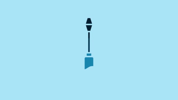 Blue Screwdriver Icon Isolated Blue Background Service Tool Symbol Video — Stockvideo