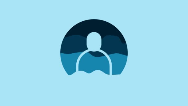 Blue Create Account Screen Icon Isolated Blue Background Video Motion — Stock videók