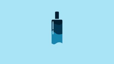 Blue Rolling pin icon isolated on blue background. 4K Video motion graphic animation.