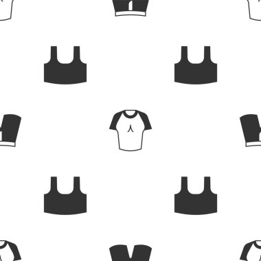 Set Short or pants, T-shirt and Undershirt on seamless pattern. Vector