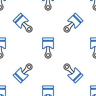 Line Engine piston simgesi beyaz arkaplanda izole edilmiş. Araba motoru pistonu işareti. Renkli taslak konsepti. Vektör