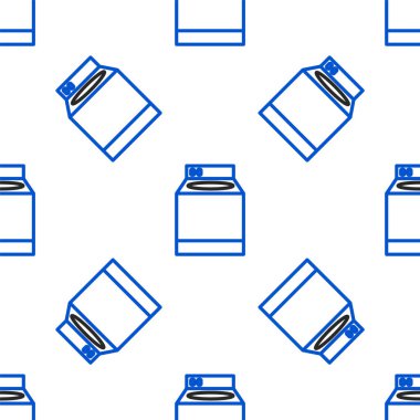 Çizgi yıkama simgesi beyaz arka planda kusursuz desen izole etti. Çamaşır makinesi simgesi. Çamaşır makinesi, çamaşır makinesi. Ev aletleri sembolü. Renkli taslak konsepti. Vektör