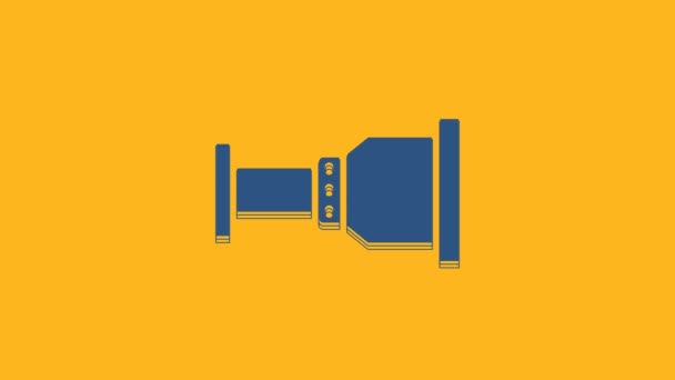 Kék Pipe Adapter Ikon Elszigetelt Narancssárga Alapon Különböző Formájú Csővezeték — Stock videók