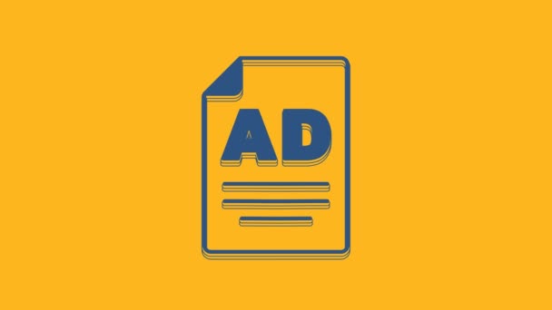Blue Advertising Icon Isolated Orange Background Concept Marketing Promotion Process — Stock videók