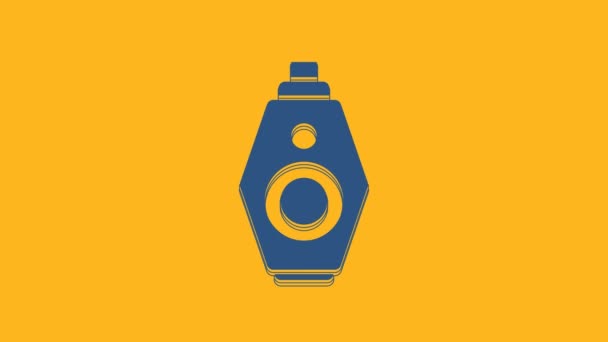 Blue Car Key Remote Icon Isolated Orange Background Car Key — Vídeo de stock